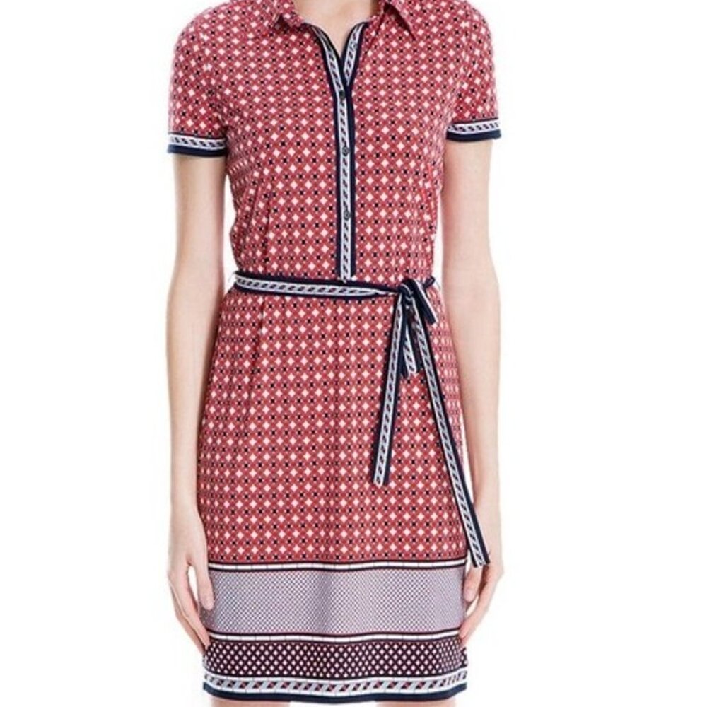 polo shift dress belted large